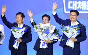인사하는 정청래-김민석-송영길