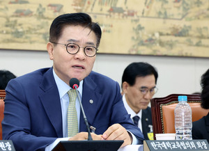 의원 질의에 답변하는 이기정 한국대학교육협의회장